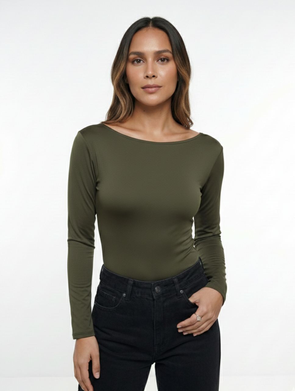 Body Para Mujer Escote Redondo en Espalda The Essential Elegante Acabado