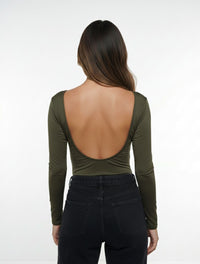 Body Para Mujer Escote Redondo en Espalda The Essential Hecho a Mano Modelo