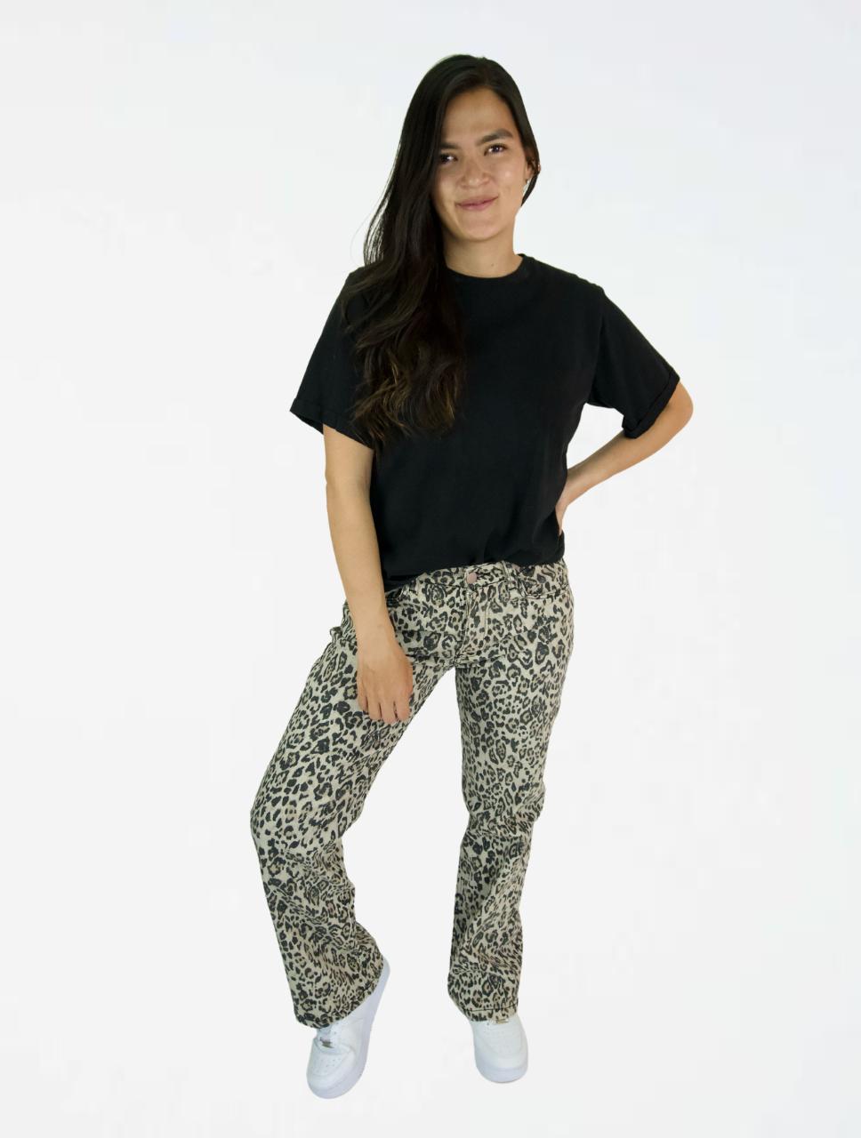 Pantalón Jean Para Mujer Animal Print - ⁠The Tribe