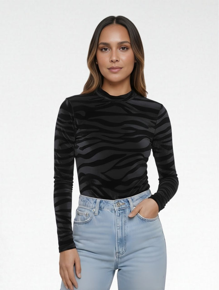 Body Para Mujer Mesh Cuello Medio - The Quiet