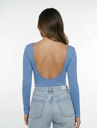 Body Para Mujer Escote Redondo en Espalda The Essential Elegante Diseño