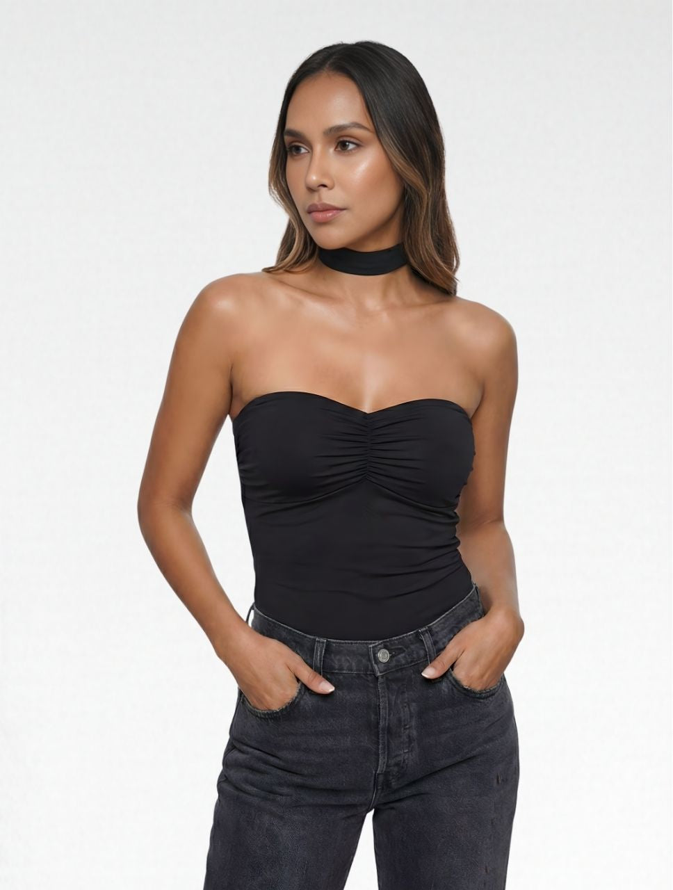 Body Para Mujer Strapless Con Tira al Cuello - The Phuket