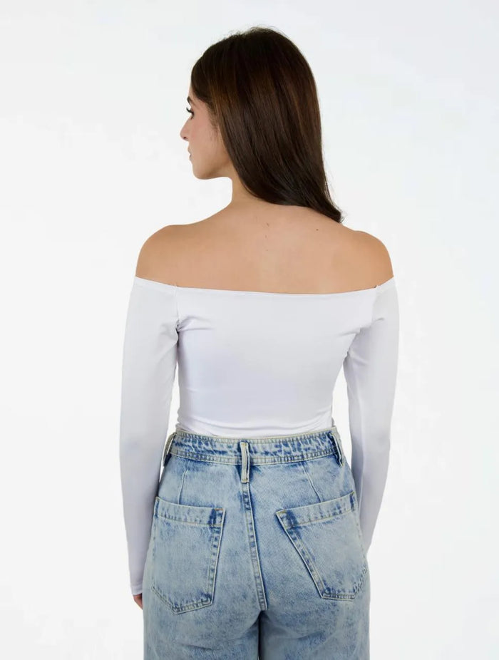 Body para Mujer Cuello Bandeja Manga Larga The Manhattan Exclusivo Estilo