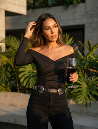 Body para Mujer Cuello Bandeja Manga Larga - Lauren