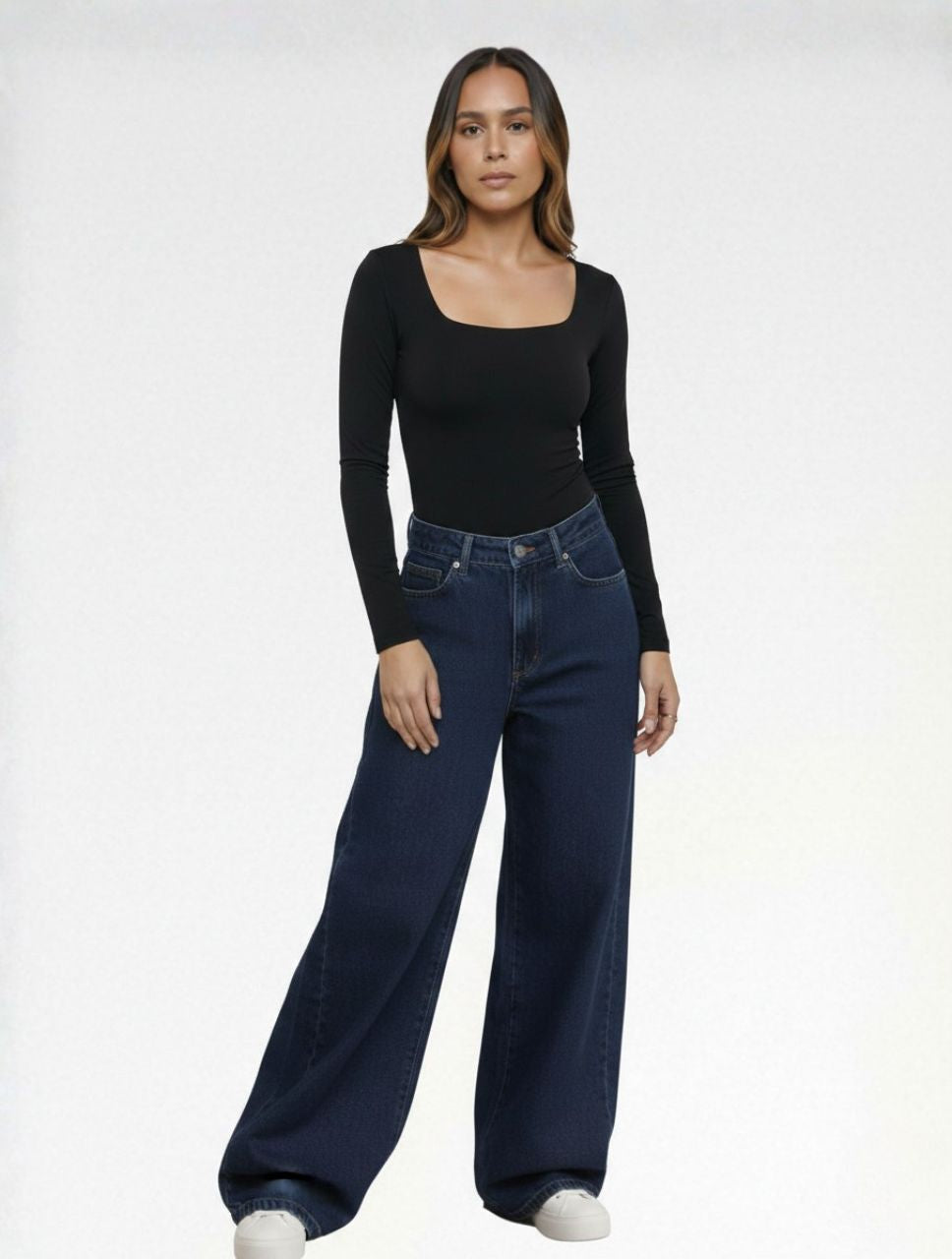 Pantalón Jean Palazzo Para Mujer - The Italico