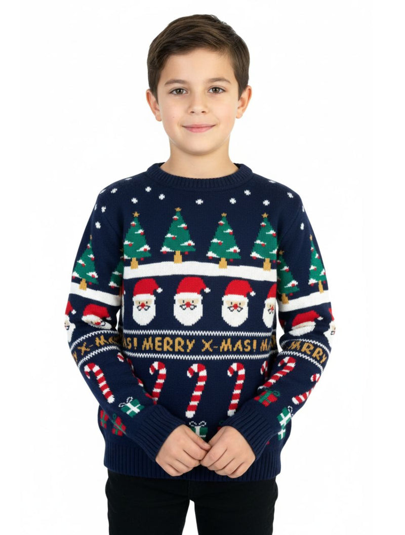 Saco Cuello Redondo Unisex - Saco Navidad Santa Claus Niños