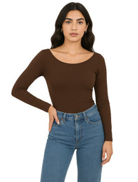 Body para Mujer Escote Cruzado Manga Larga - Adele