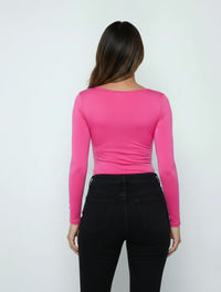 Body para Mujer Escote Redondo Manga Larga Tahiti Colombiano Textura