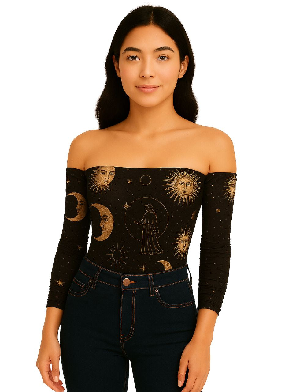 Body Estampado en Malla Mesh - The Golden