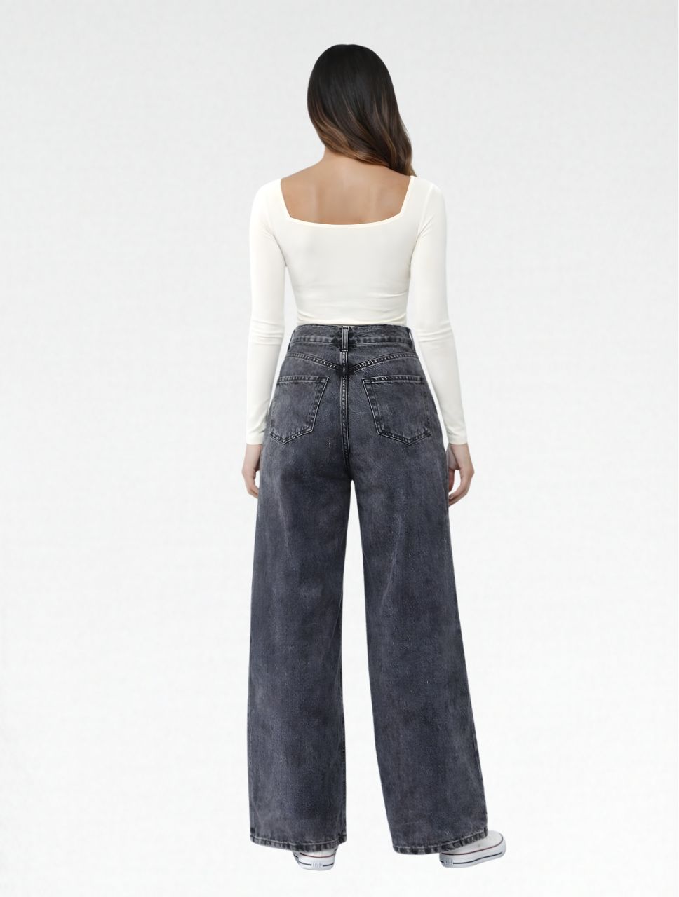 Pantalón Jean Tiro Alto Para Mujer - The Oaxaca