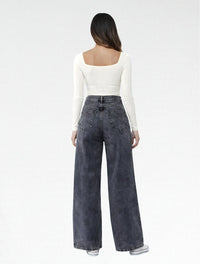 Pantalón Jean Tiro Alto Para Mujer - The Oaxaca