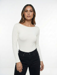 Body Para Mujer Escote Redondo en Espalda The Essential Elegante Detalle