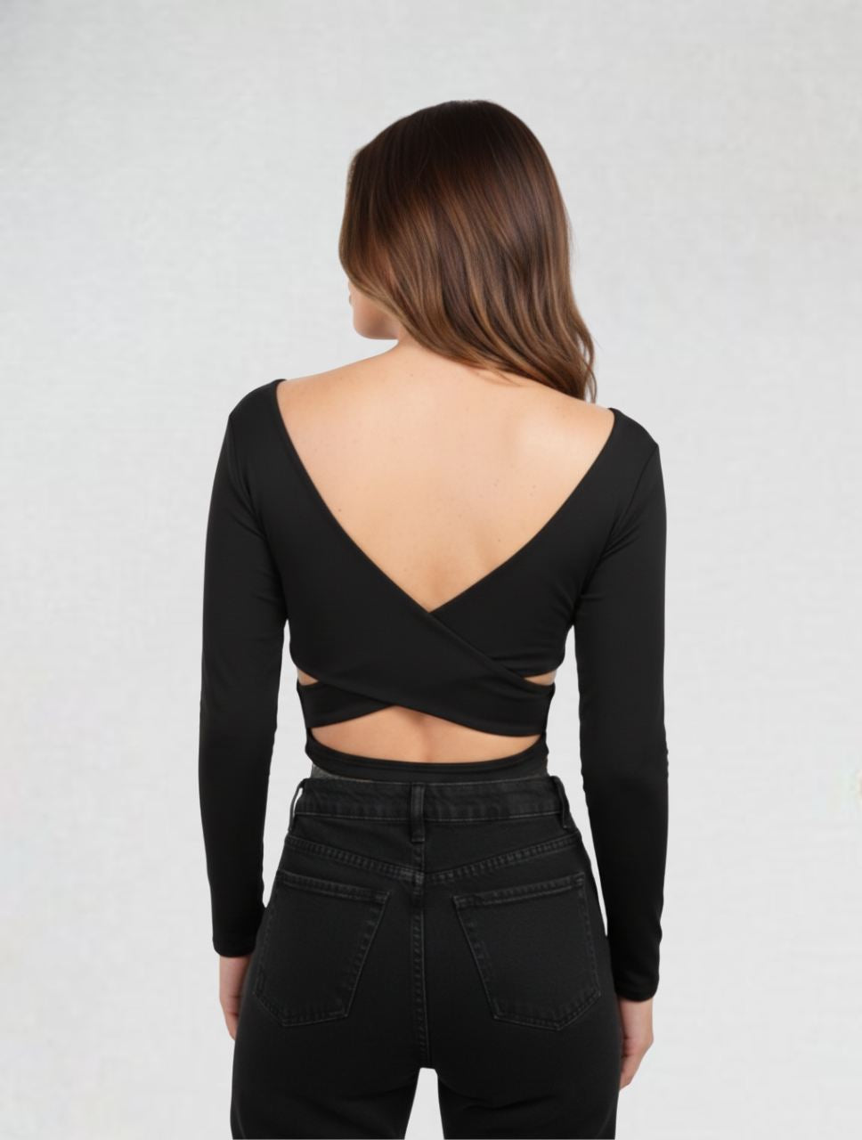 Body para Mujer Escote Cruzado Manga Larga - Adele