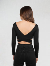 Body para Mujer Escote Cruzado Manga Larga - Adele