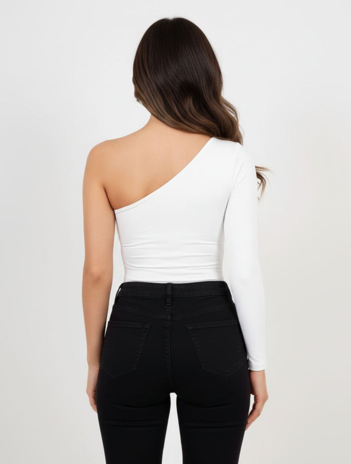 Body para Mujer Escote Asimétrico Manga Larga The Sunshine Exclusivo Estilo