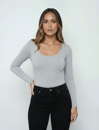 Body para Mujer Escote Redondo Manga Larga Tahiti Original Acabado