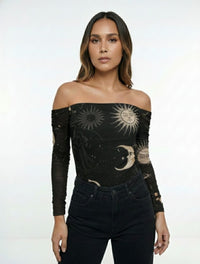 Body Estampado en Malla Mesh - The Golden