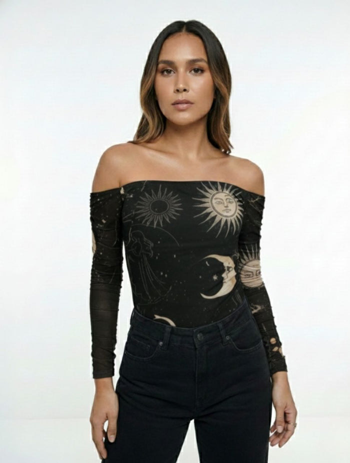 Body Estampado en Malla Mesh - The Golden