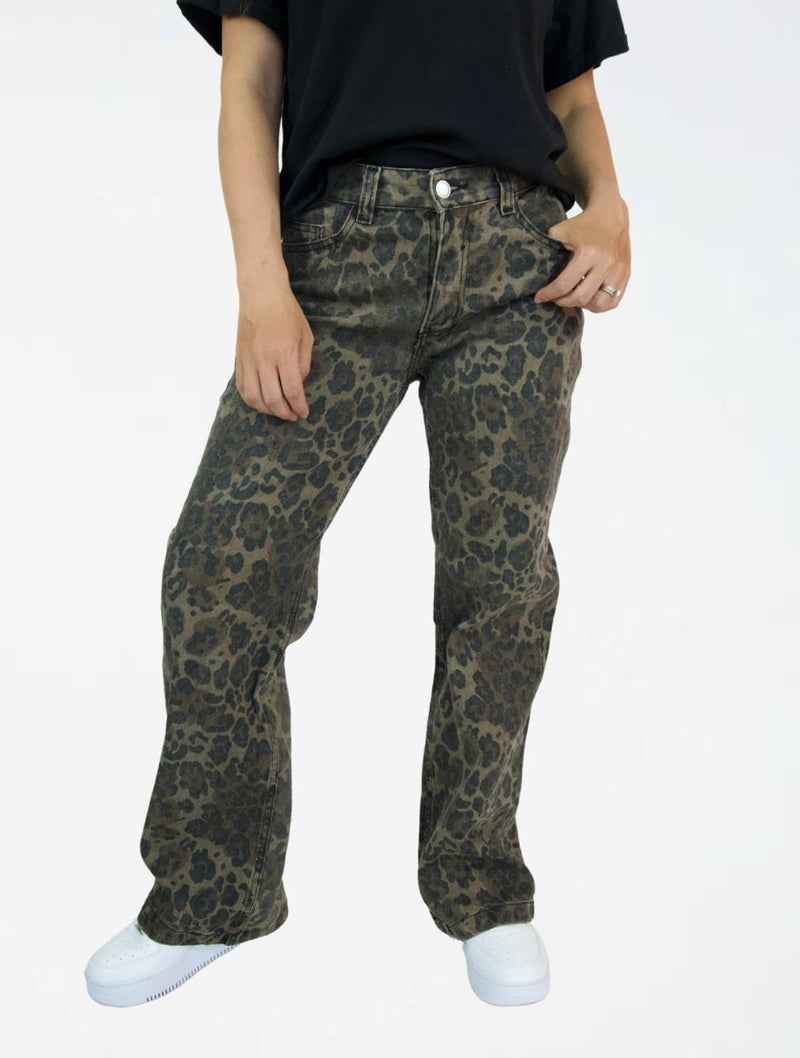 Pantalón Jean Para Mujer Animal Print - ⁠The Tribe