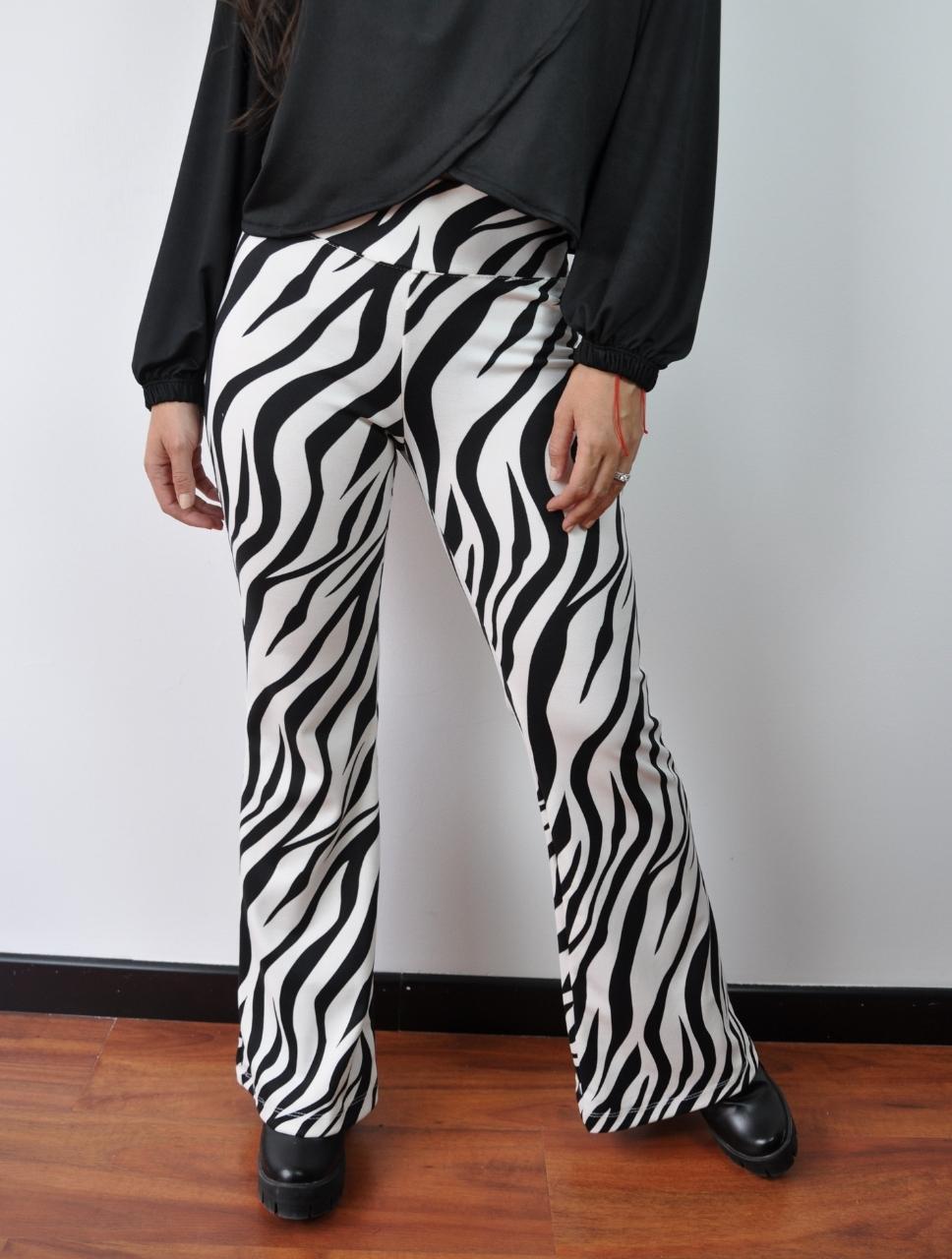 20. Pantalón Zebra Negro / Muestra Molgoa Nuevo Artesanal Diseño