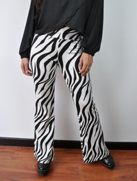 20. Pantalón Zebra Negro / Muestra Molgoa Nuevo Artesanal Diseño