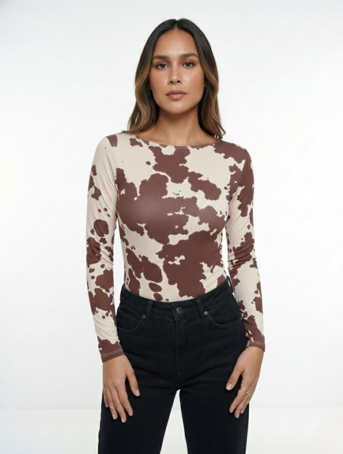 Body Para Mujer Estampado De Vaca - The Cow