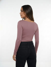 Body para Mujer Cuello Redondo Manga Larga - Rebeca