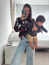 Saco Cuello Redondo Unisex - Saco Navidad Santa Claus Niños