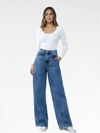 Pantalón Jean Tiro Alto Para Mujer -The Cusco