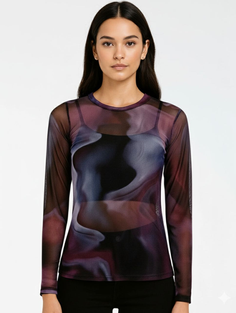 Blusa Manga Larga Mesh  - The Painter