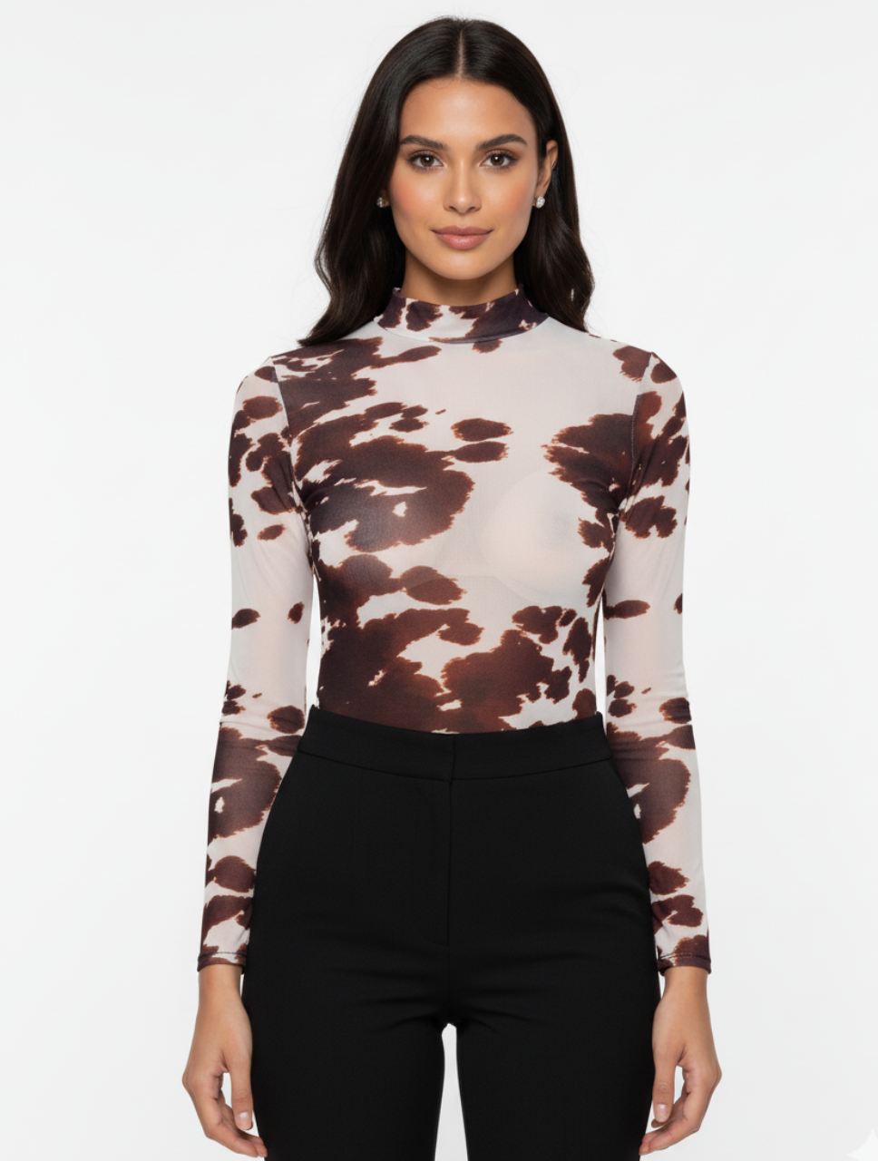 Body Para Mujer Mesh Cuello Medio - The Eden