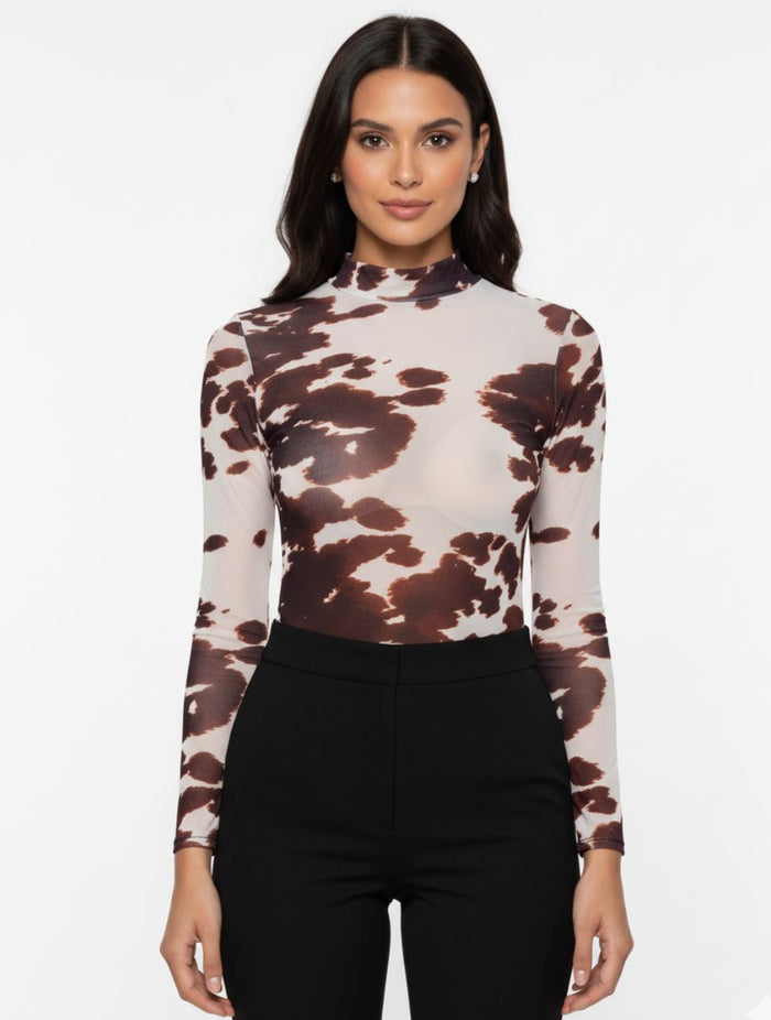 Body Para Mujer Mesh Cuello Medio - The Eden