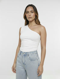 Body para Mujer Escote Asimétrico Arrecife Artesanal Diseño