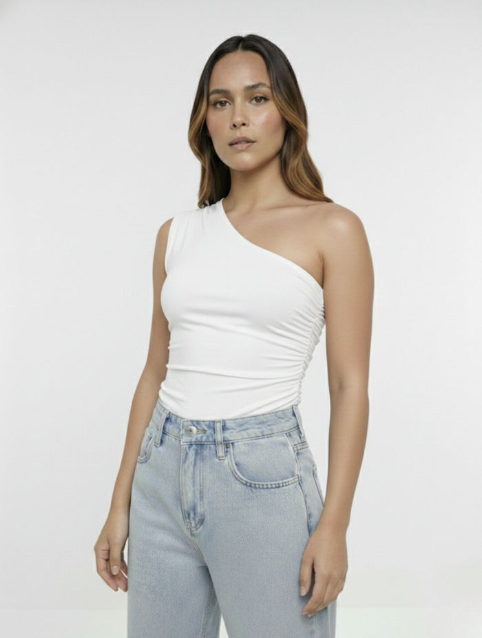 Body para Mujer Escote Asimétrico Arrecife Artesanal Diseño