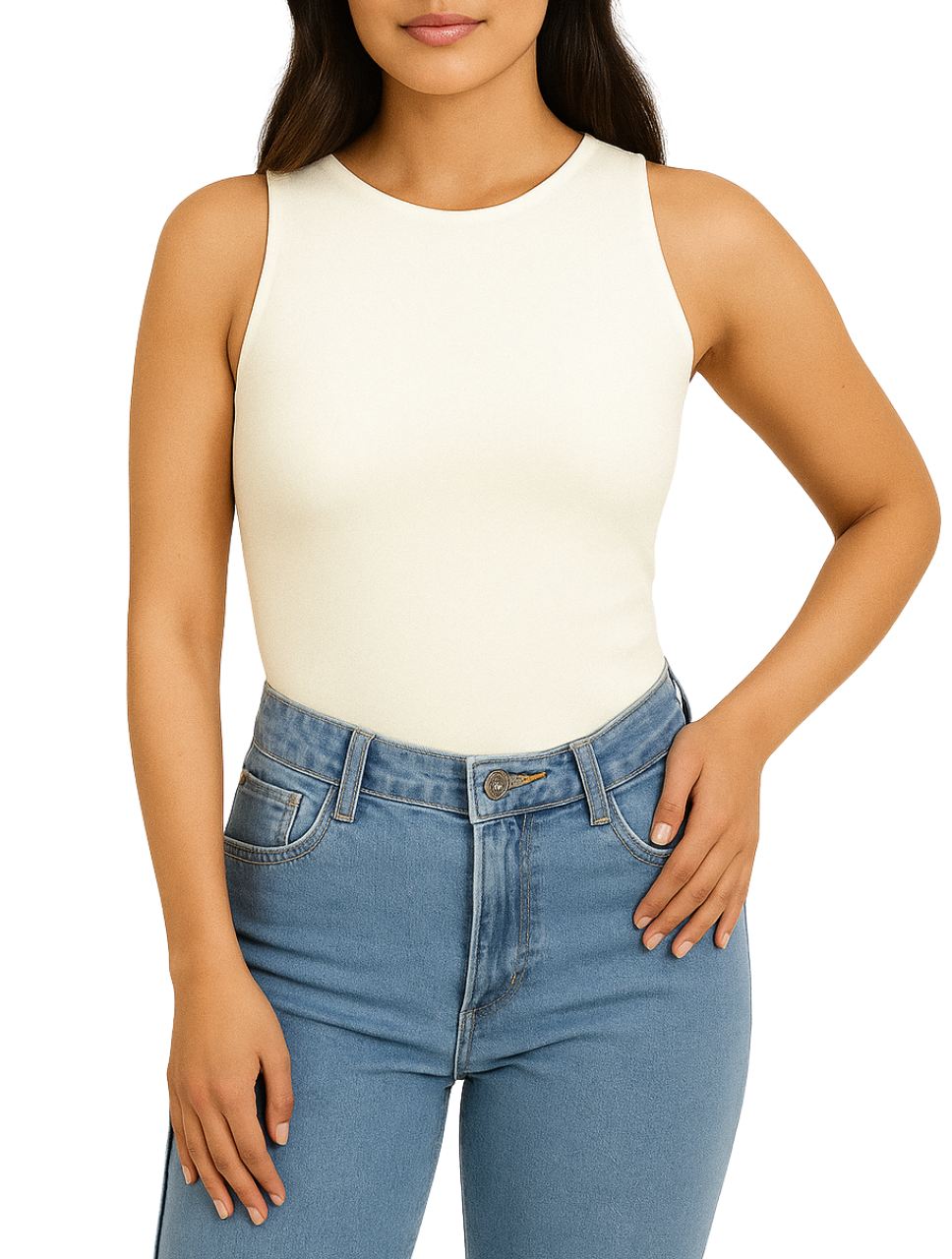 Body para Mujer Cuello Redondo Manga Sisa - Simona