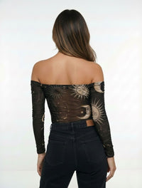 Body Estampado en Malla Mesh - The Golden