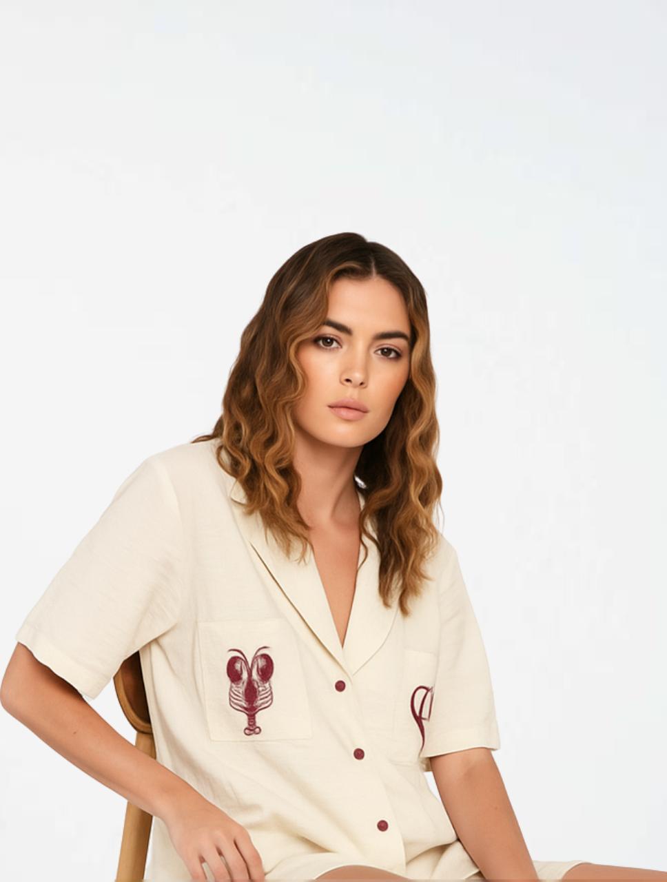 Set Para Mujer Shorty Blusa Mangas- The Glow