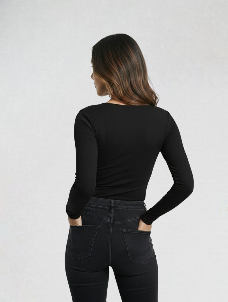 Body para Mujer Escote Cruzado Manga Larga - Adele