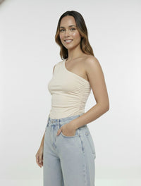 Body para Mujer Escote Asimétrico Arrecife Colombiano Estilo