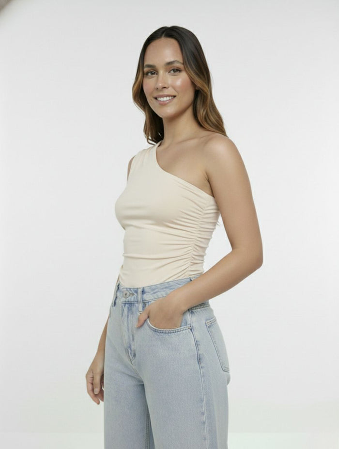 Body para Mujer Escote Asimétrico Arrecife Colombiano Estilo