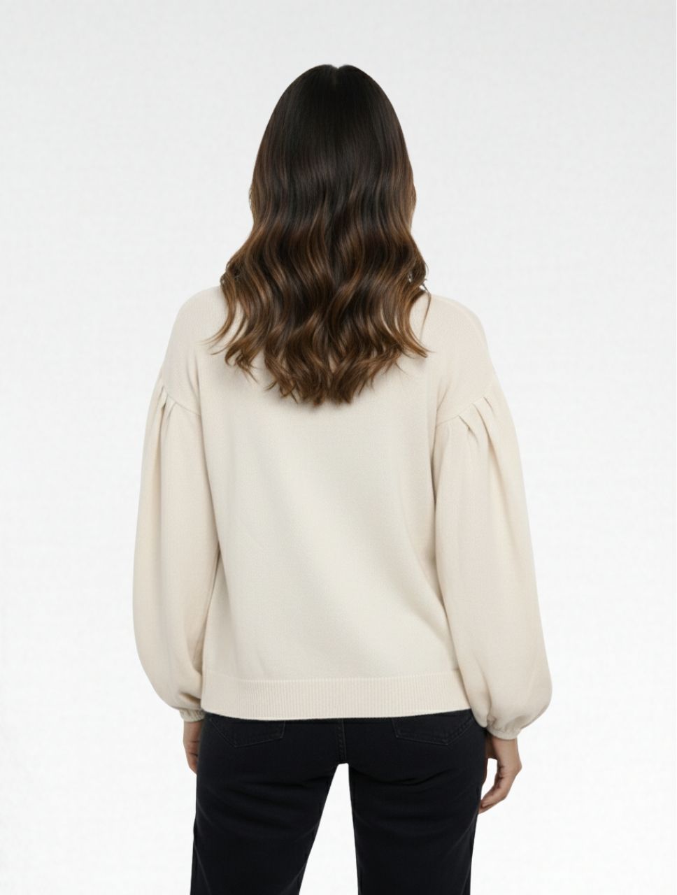 Suéter Cardigan para Mujer Manga Bombacha- The Cloud