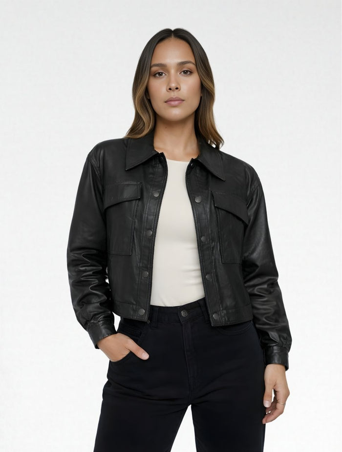 Chaqueta Para Mujer Tipo Cuero - The New York