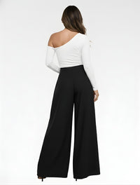 Pantalón para Mujer Tipo Palazzo Tiro Alto Con Cremallera Lateral - Malibu