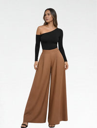 Pantalón para Mujer Tipo Palazzo Tiro Alto Con Cremallera Lateral - Malibu