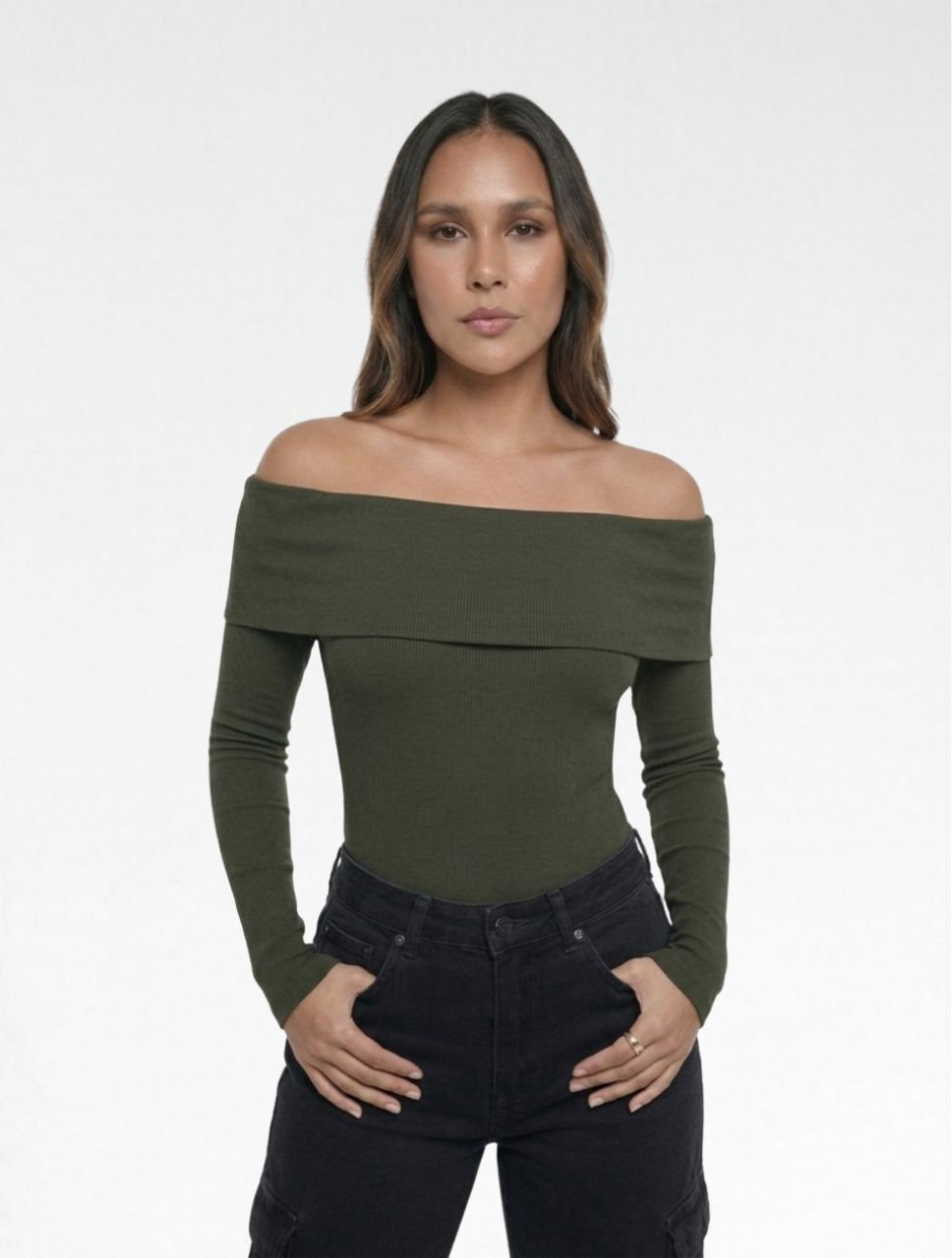 Body para Mujer Cuello Bandeja Manga Larga - The Local