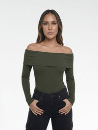 Body para Mujer Cuello Bandeja Manga Larga - The Local