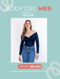 Body para Mujer Cuello Bandeja Manga Larga - Lauren
