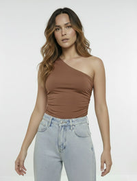 Body para Mujer Escote Asimétrico Arrecife Elegante Estilo