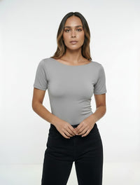 Body para Mujer Manga Corta Antoniette Artesanal Estilo