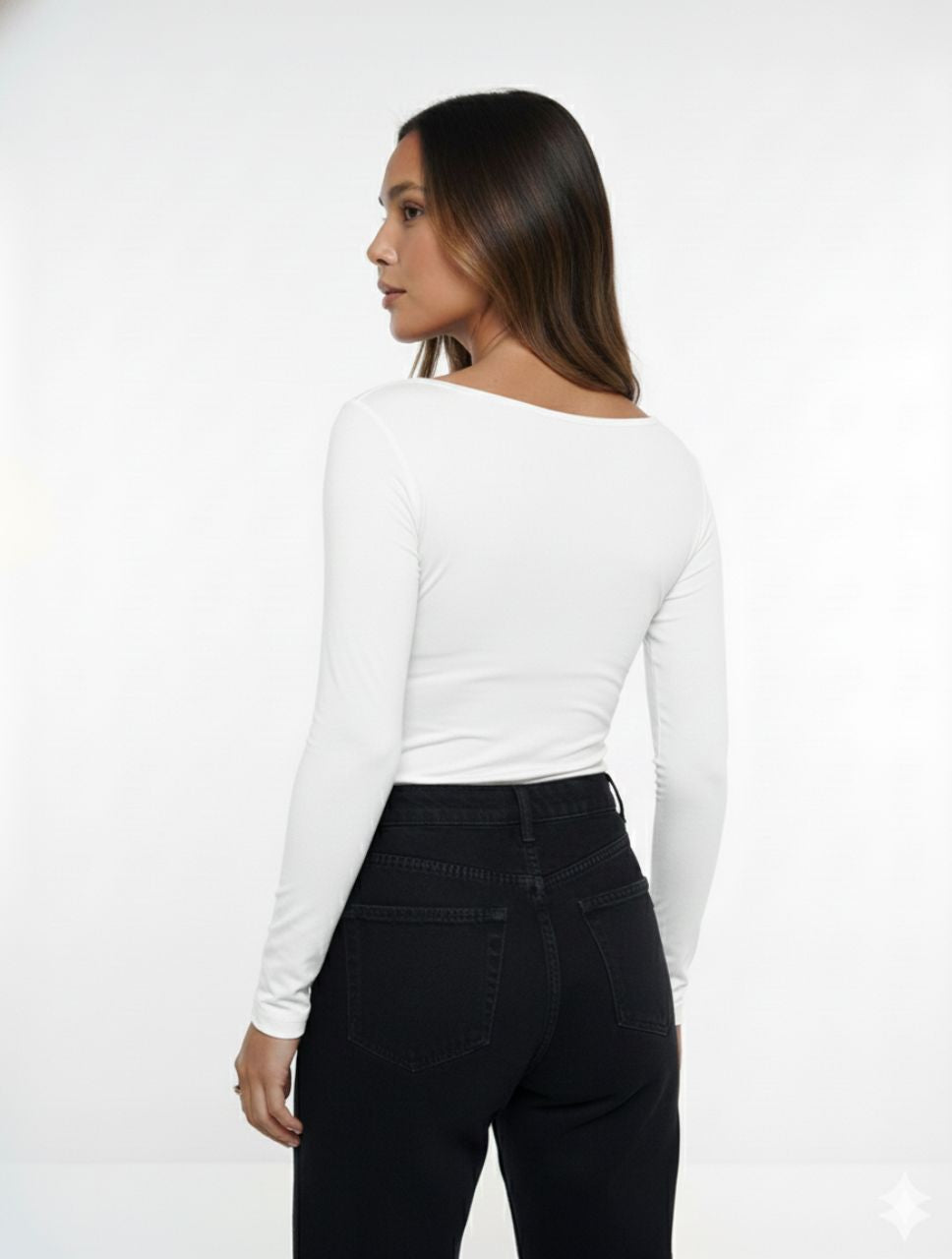 Body para Mujer Cuello Redondo Manga Larga - Rebeca